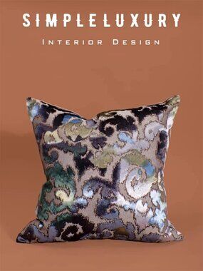 Discontinued D.V.KAP Home Vicenza 20"X20" Abstract Throw Pillow Cover